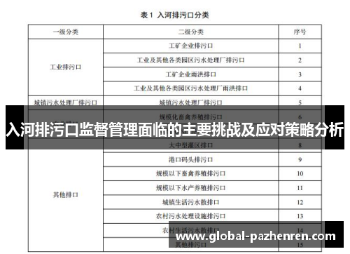 入河排污口监督管理面临的主要挑战及应对策略分析 入河排污口监督管理面临的主要挑战及应对策略分析